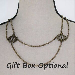 Vintage Style Antique Bronze Necklace